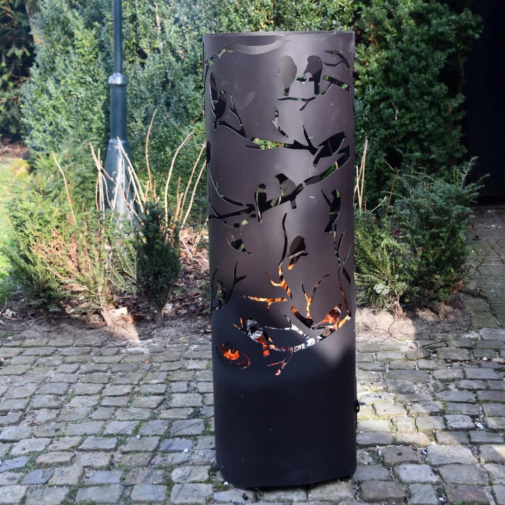 Esschert Design Tulisija Birds on Twig hiiliteräs musta FF409 - Sisustajankoti.fi