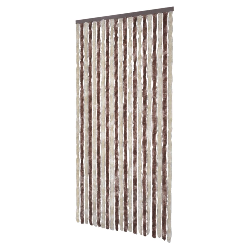 Hyönteisverho beige ja vaaleanruskea 100x220 cm Chenille - Sisustajankoti.fi