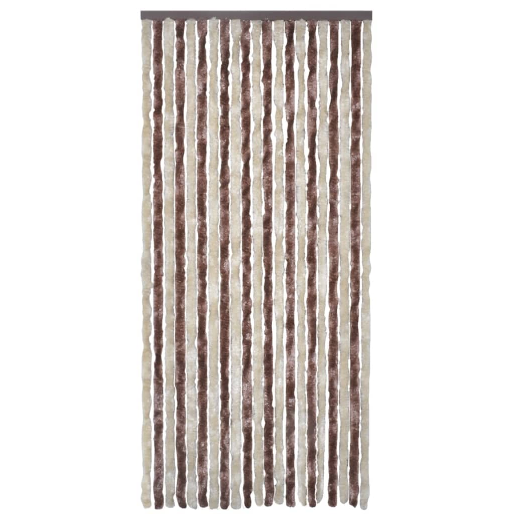 Hyönteisverho beige ja vaaleanruskea 100x220 cm Chenille - Sisustajankoti.fi
