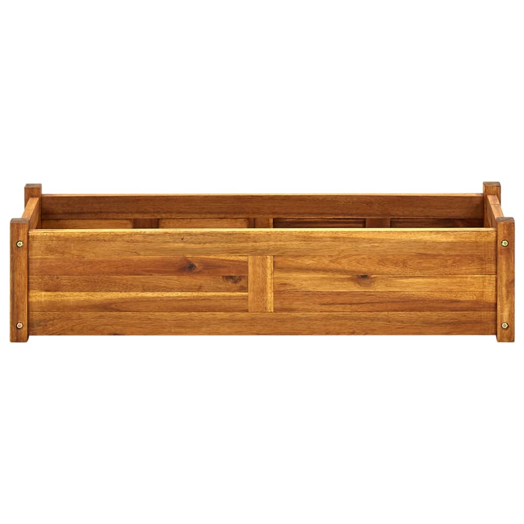Puutarhan korotettu kukkalaatikko akaasiapuu 100x30x25 cm - Sisustajankoti.fi