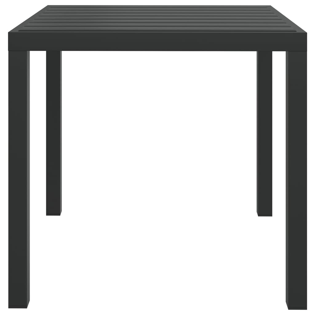 Puutarhapöytä musta 80x80x74 cm alumiini ja WPC - Sisustajankoti.fi