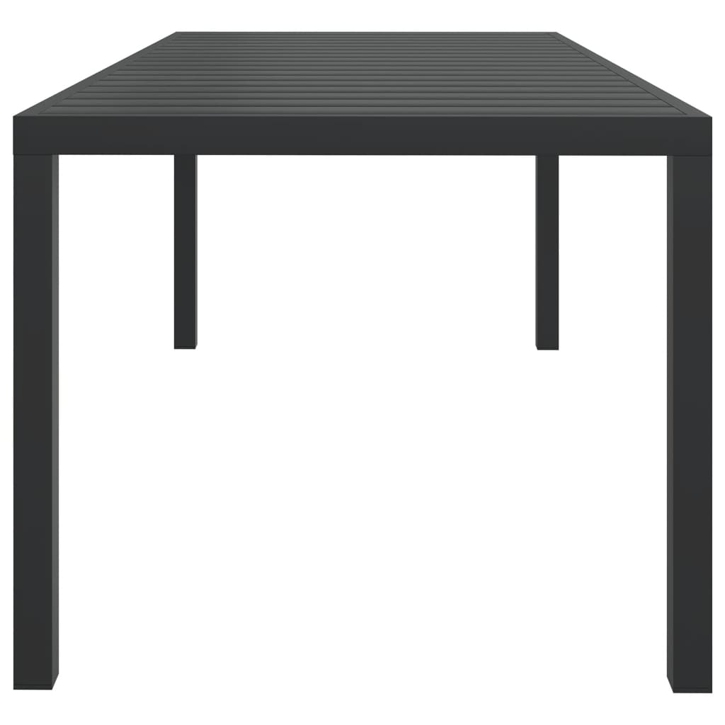 Puutarhapöytä musta 185x90x74 cm alumiini ja WPC - Sisustajankoti.fi