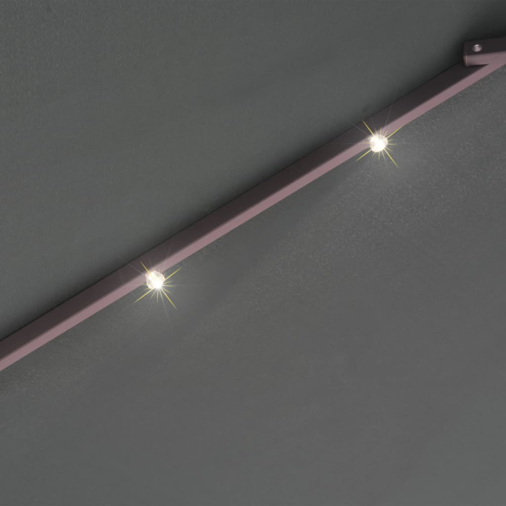 Roikkuva Päivänvarjo LED-valoilla 300cm Metallitanko vihreä - Sisustajankoti.fi