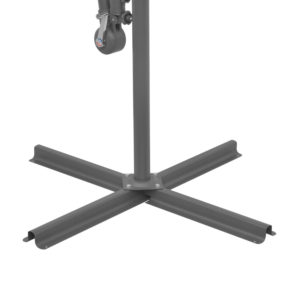 Roikkuva Päivänvarjo LED-valoilla 300cm Metallitanko hiekka - Sisustajankoti.fi