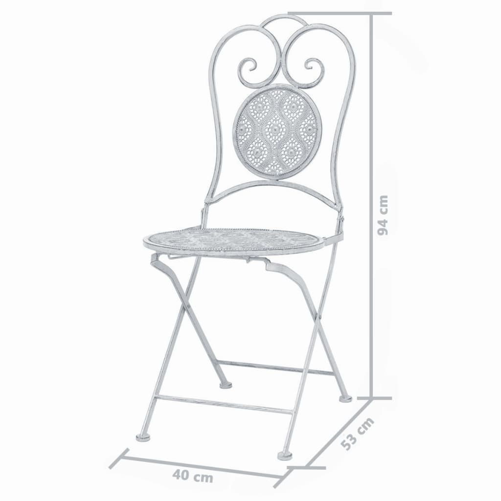 3-osainen bistrosarja teräs harmahtavan valkoinen - Sisustajankoti.fi