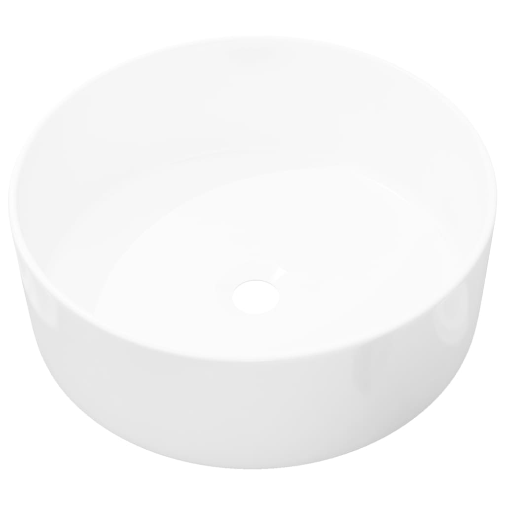 Pyöreä Pesuallas keraaminen Valkoinen 40x15 cm - Sisustajankoti.fi