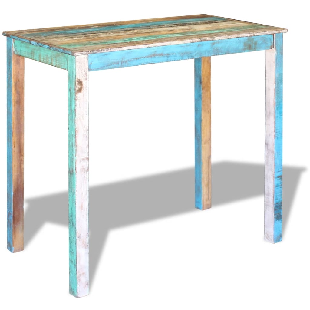 Baaripöytä kierrätetty massiivipuu 115x60x107 cm - Sisustajankoti.fi