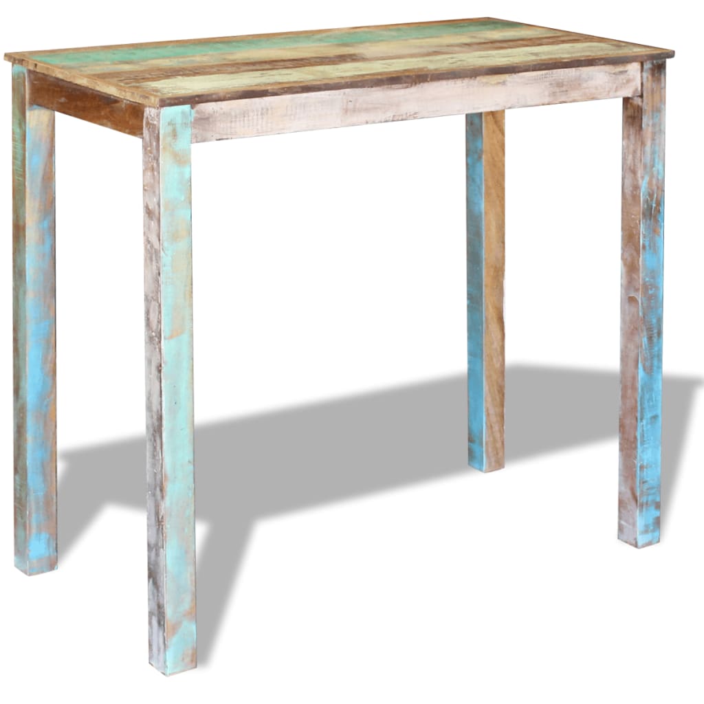 Baaripöytä kierrätetty massiivipuu 115x60x107 cm - Sisustajankoti.fi