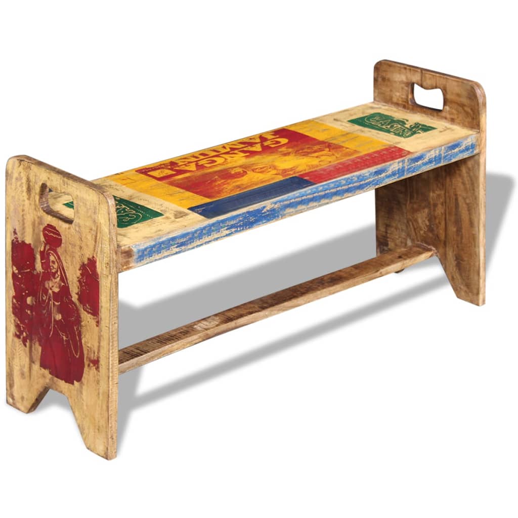 Penkki Cola Täysi uusiokäytetty puu 100x30x50 cm - Sisustajankoti.fi