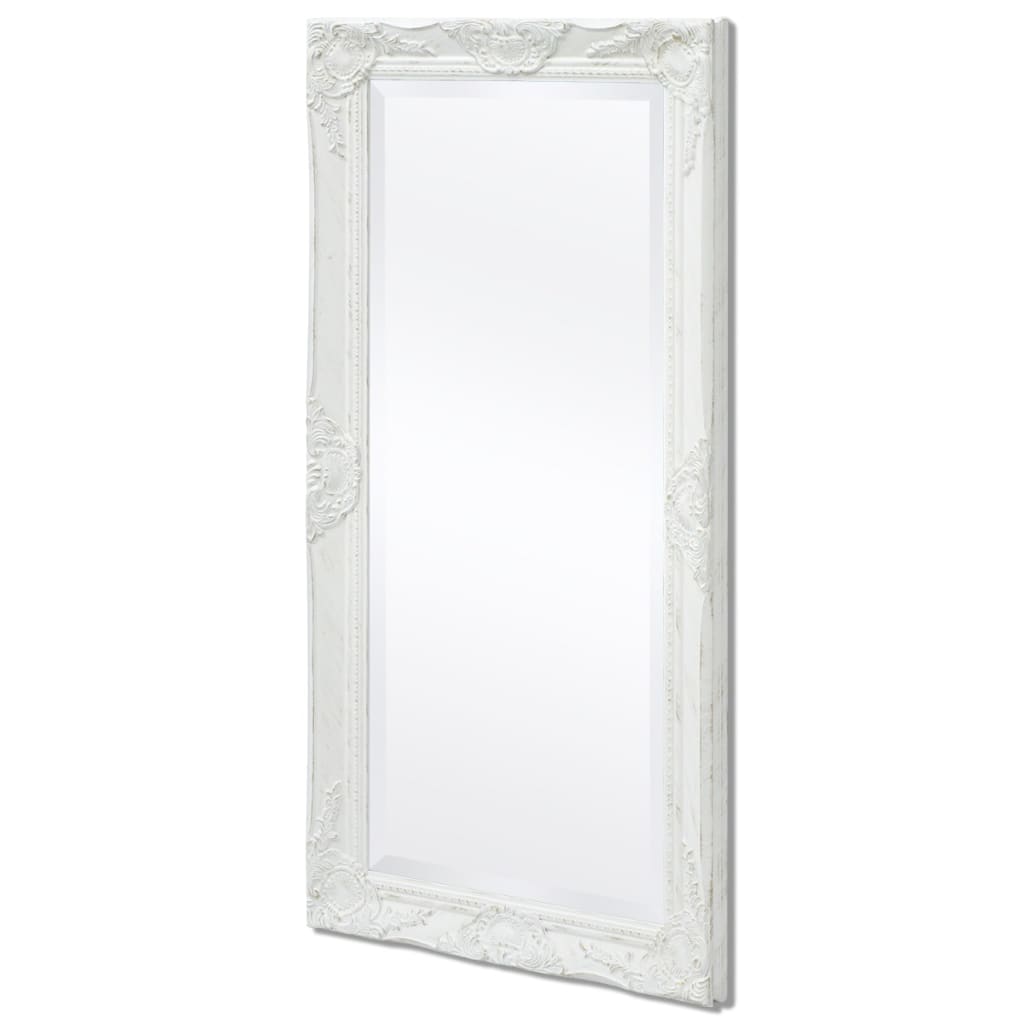 Seinäpeili Barokkityylinen 100x50 cm Valkoinen - Sisustajankoti.fi