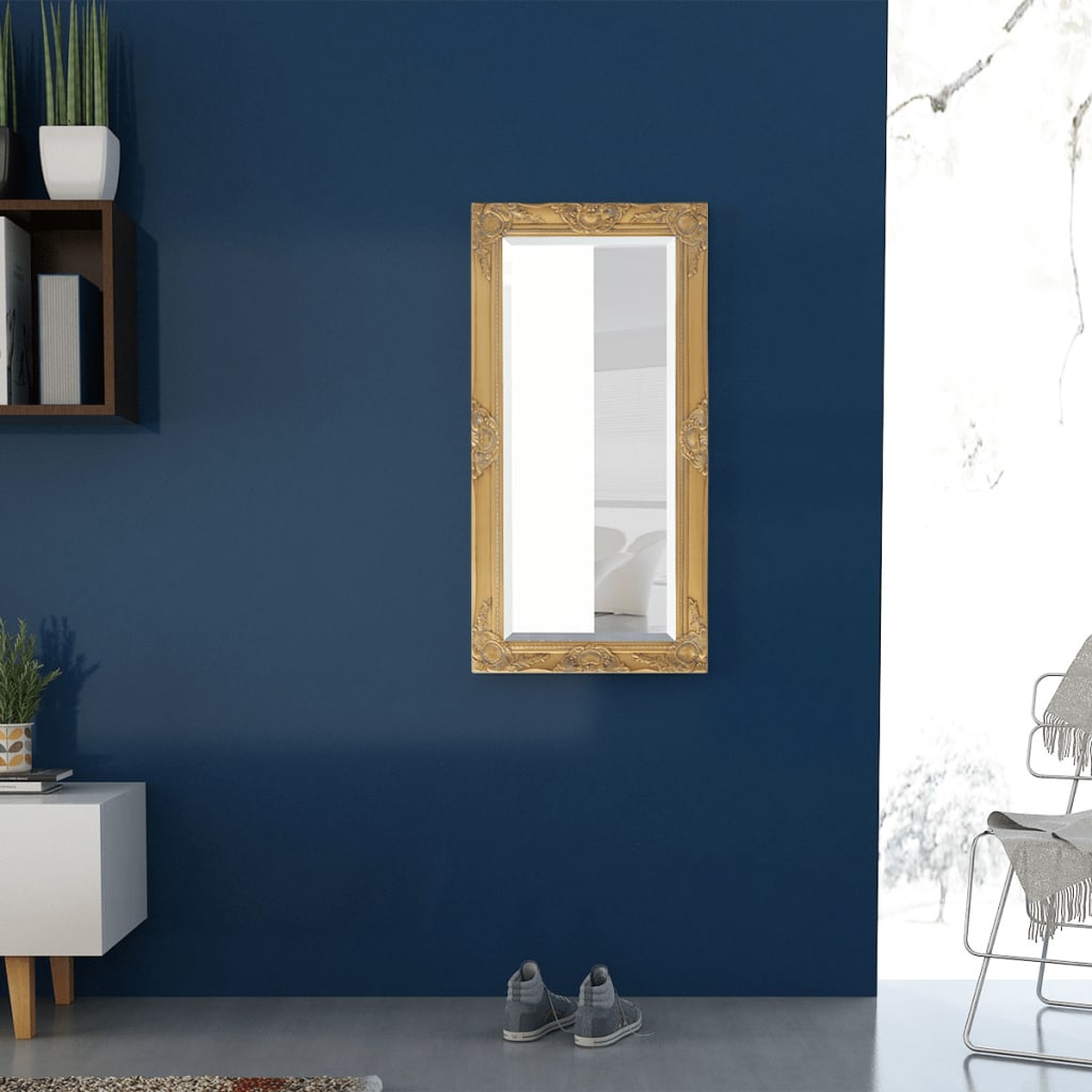 Seinäpeili Barokkityylinen 100x50 cm Kulta - Sisustajankoti.fi