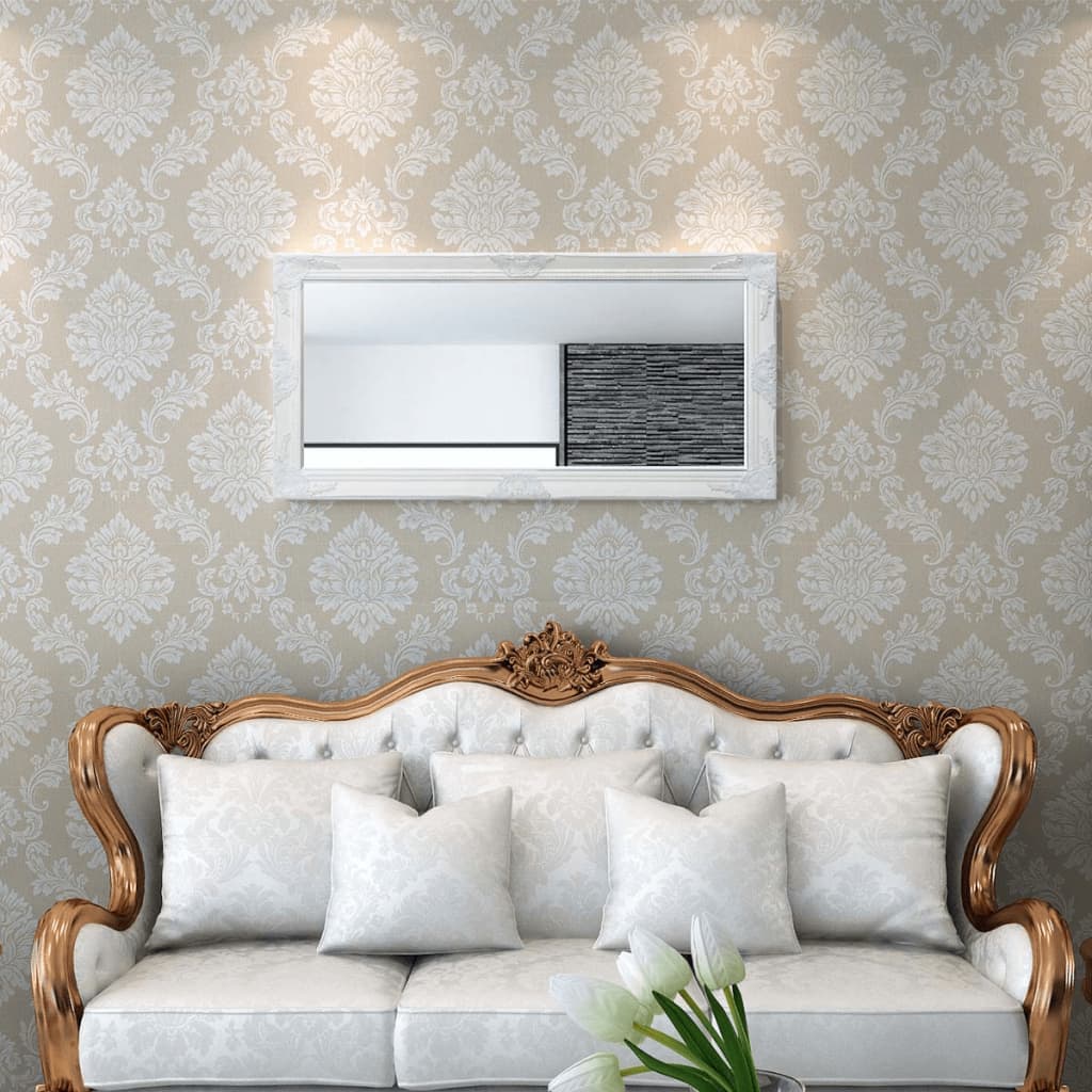 Seinäpeili Barokkityylinen 120x60 cm Valkoinen - Sisustajankoti.fi
