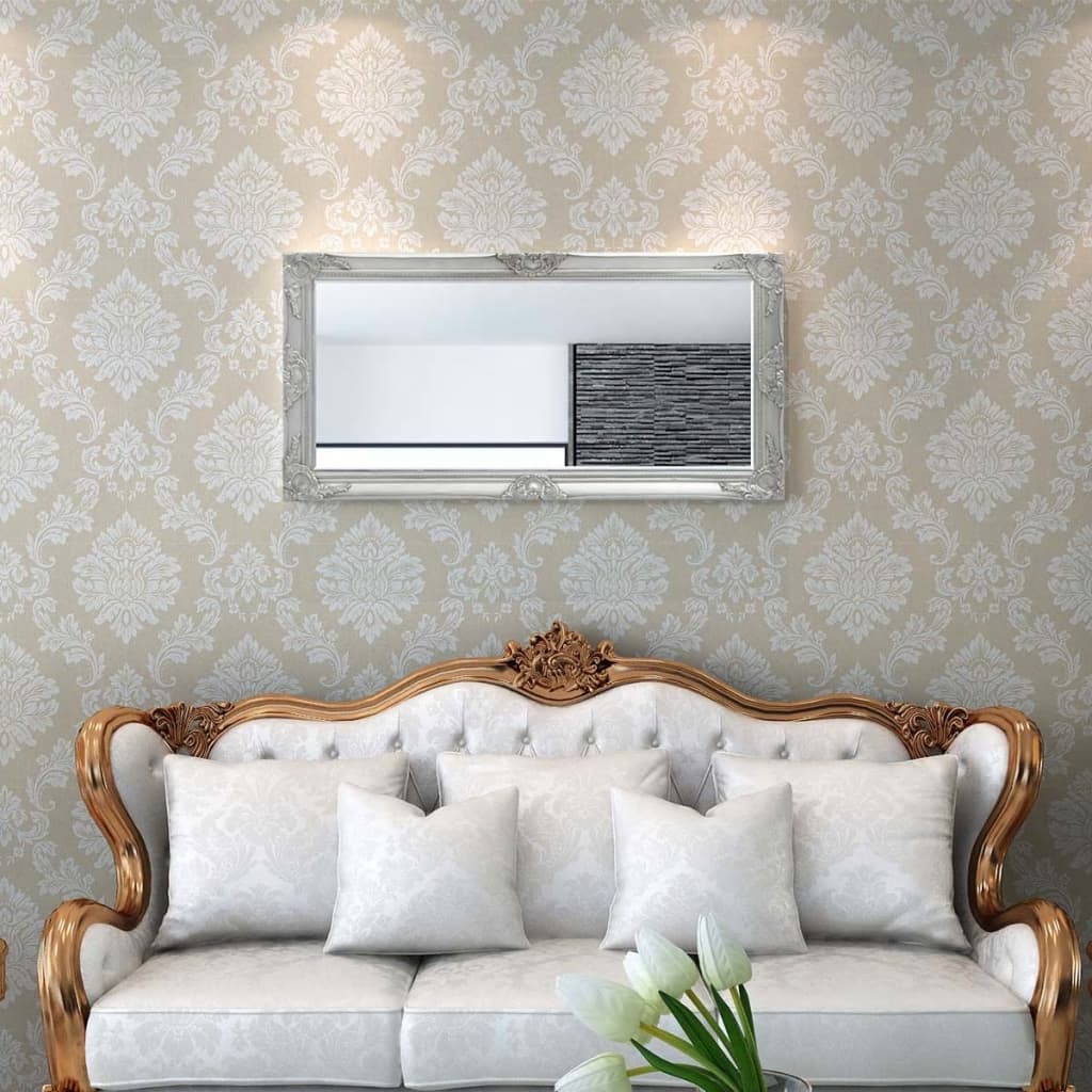 Seinäpeili Barokkityylinen 120x60 cm Hopea - Sisustajankoti.fi