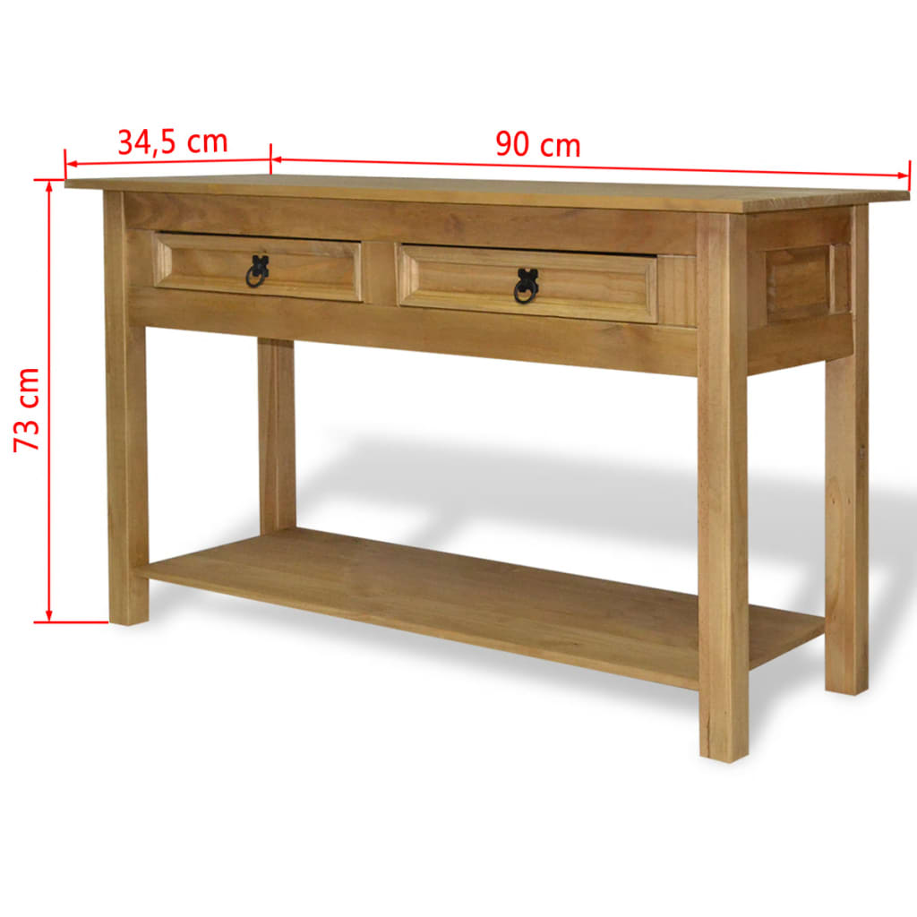 Sivupöytä Meksikon mänty Corona-sarja 90x34,5x73 cm - Sisustajankoti.fi