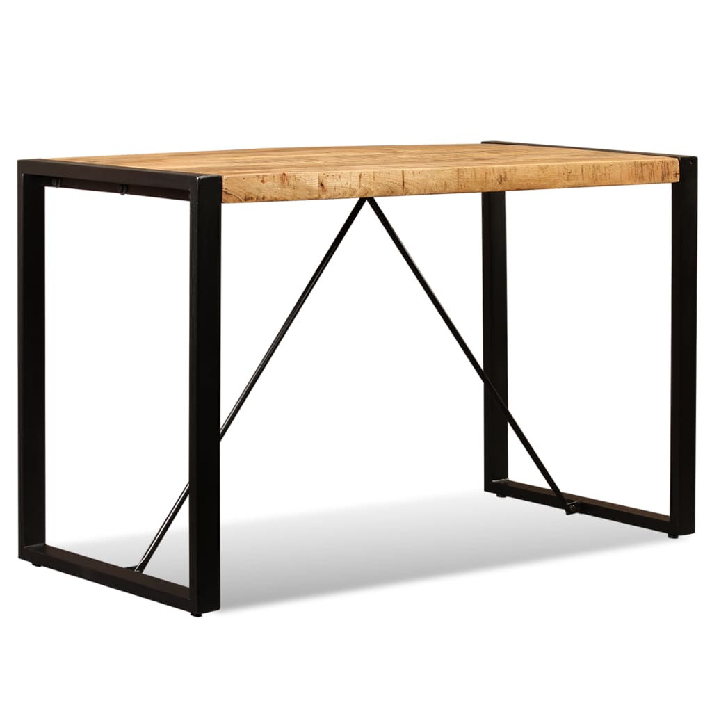 Ruokapöytä kiinteä karkea mangopuu 120 cm - Sisustajankoti.fi