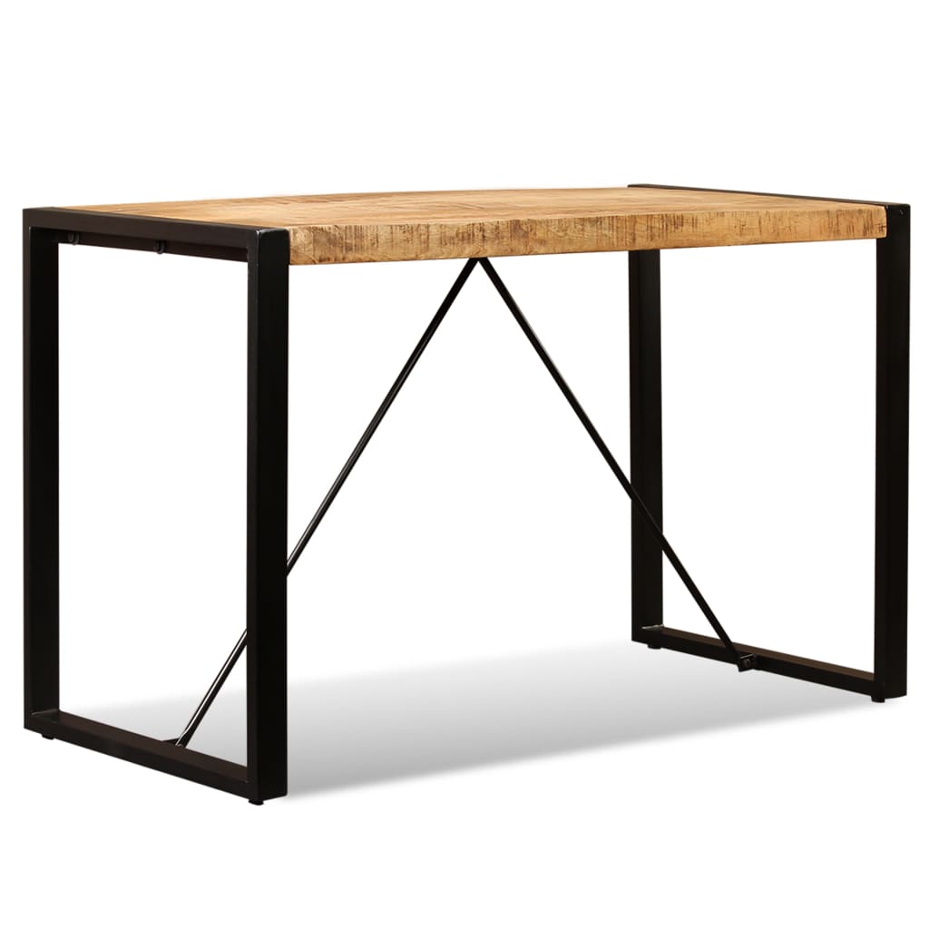 Ruokapöytä kiinteä karkea mangopuu 120 cm - Sisustajankoti.fi