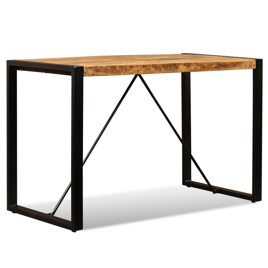 Ruokapöytä kiinteä karkea mangopuu 120 cm - Sisustajankoti.fi