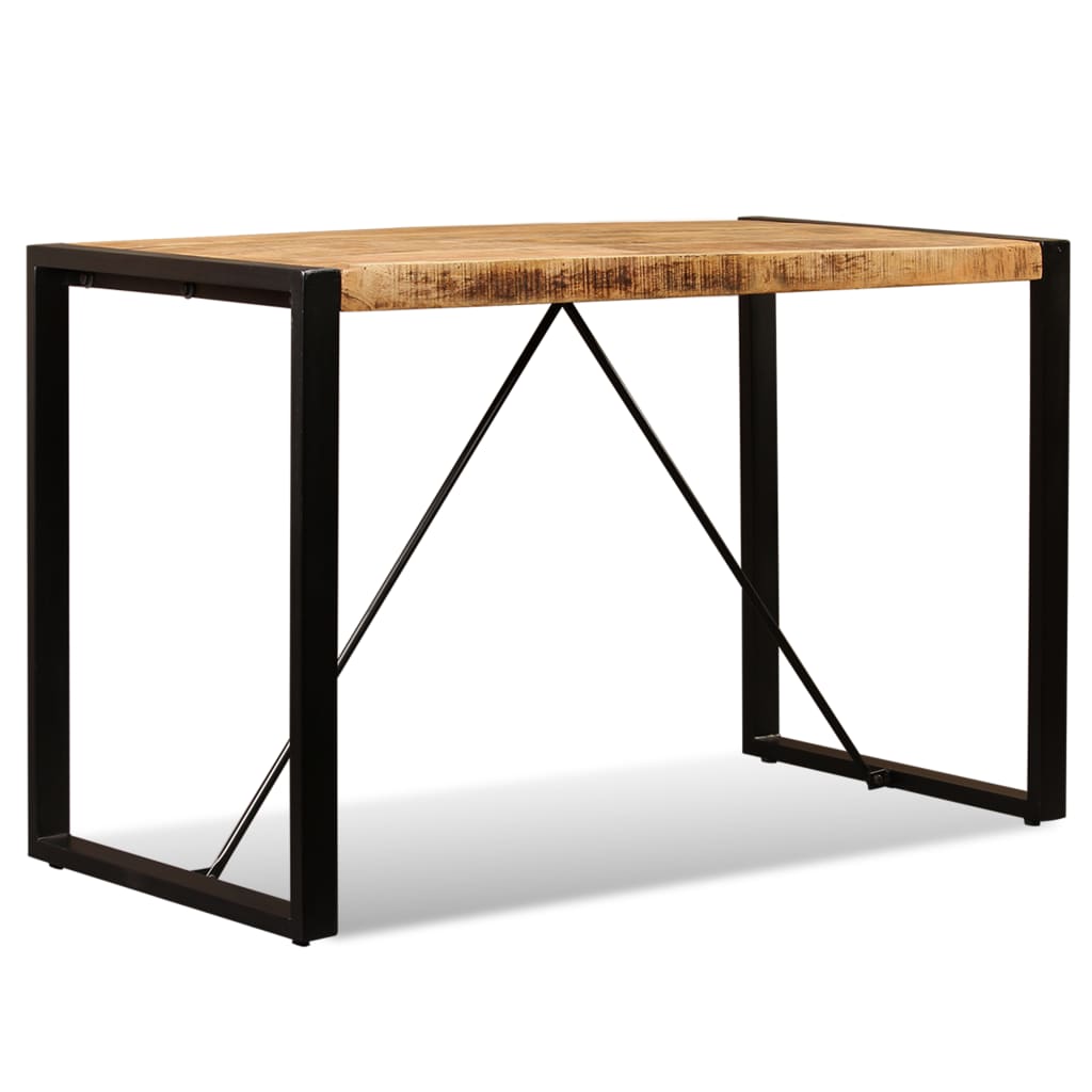 Ruokapöytä kiinteä karkea mangopuu 120 cm - Sisustajankoti.fi