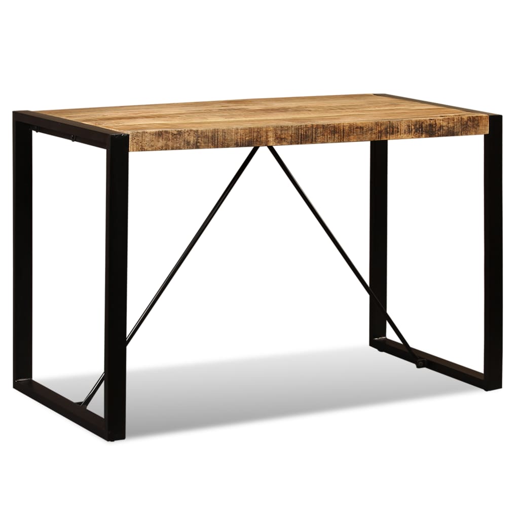 Ruokapöytä kiinteä karkea mangopuu 120 cm - Sisustajankoti.fi