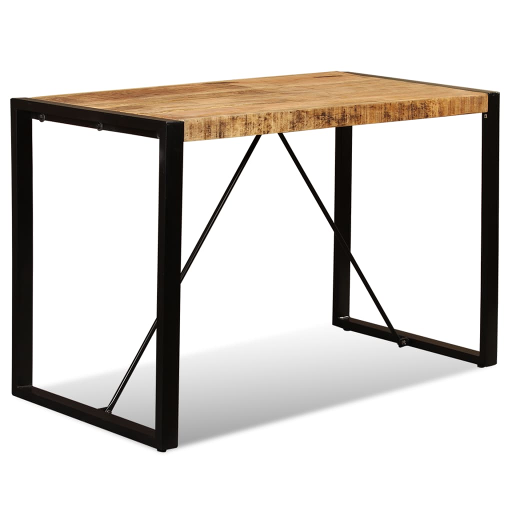 Ruokapöytä kiinteä karkea mangopuu 120 cm - Sisustajankoti.fi