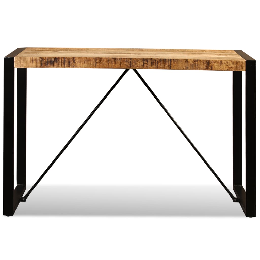 Ruokapöytä kiinteä karkea mangopuu 120 cm - Sisustajankoti.fi