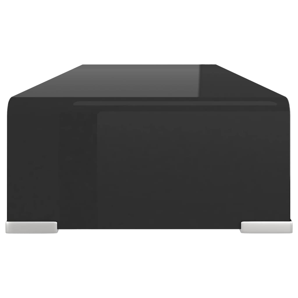 TV-taso/Näyttöteline Musta lasi 60x25x11 cm - Sisustajankoti.fi