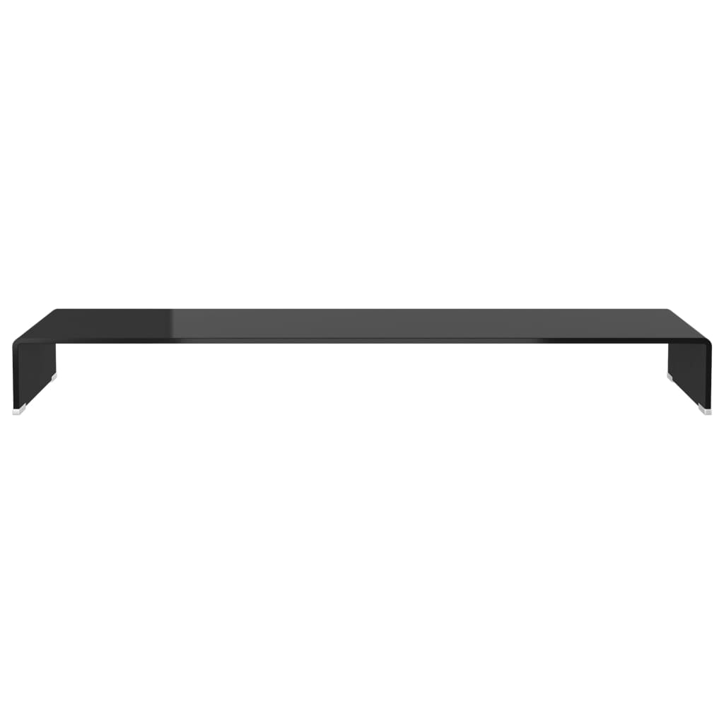 TV-taso/Näyttöteline Musta Lasi 120x30x13 cm - Sisustajankoti.fi
