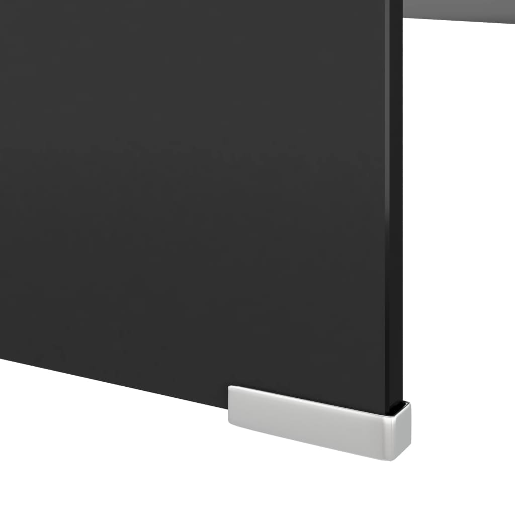 TV-taso/Näyttöteline Musta Lasi 120x30x13 cm - Sisustajankoti.fi