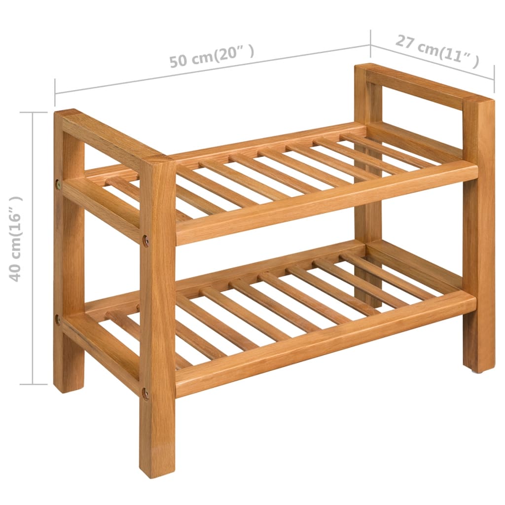 Kenkäteline 2:lla hyllyllä 49,5x27x40 cm täystammi - Sisustajankoti.fi