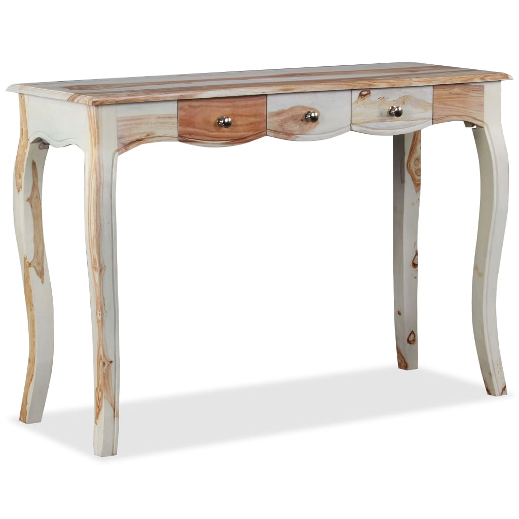 Sivupöytä 3 vetolaatikolla Kiinteä seesampuu 110x40x76 cm - Sisustajankoti.fi