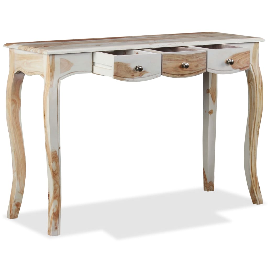 Sivupöytä 3 vetolaatikolla Kiinteä seesampuu 110x40x76 cm - Sisustajankoti.fi