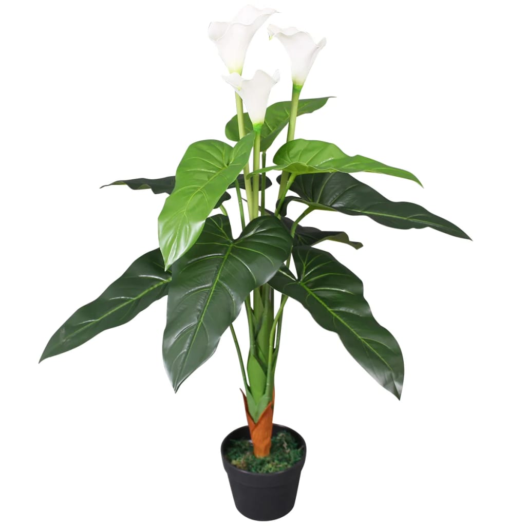 Tekokukka ruukulla huonevehka/kalla 85 cm valkoinen - Sisustajankoti.fi