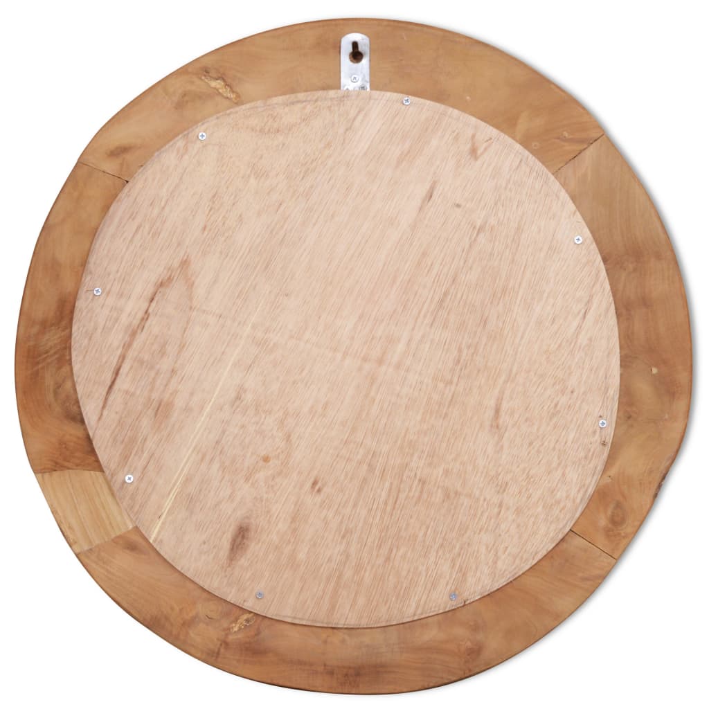Koristeellinen peili pyöreä 60 cm Tiikki - Sisustajankoti.fi