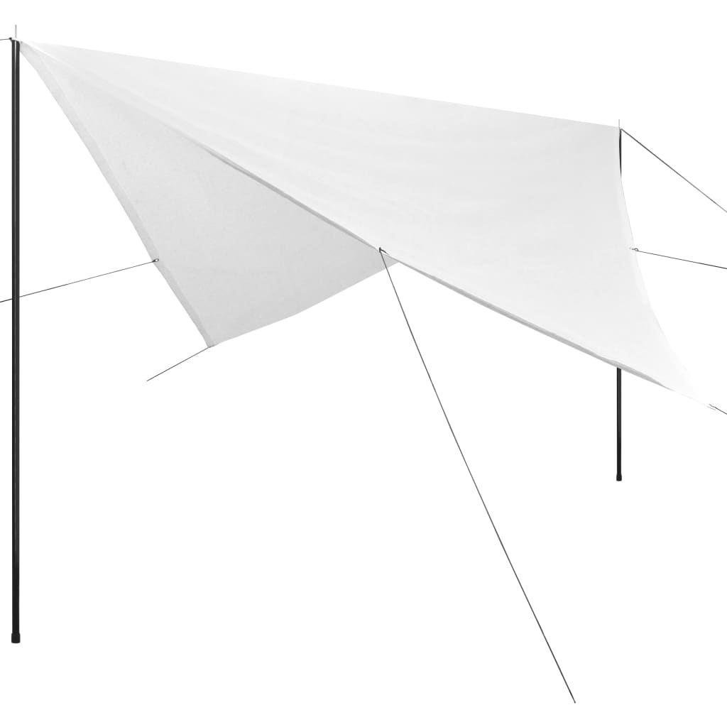 Aurinkovarjokangas tolpilla HDPE Neliö 3x3 m Valkoinen - Sisustajankoti.fi