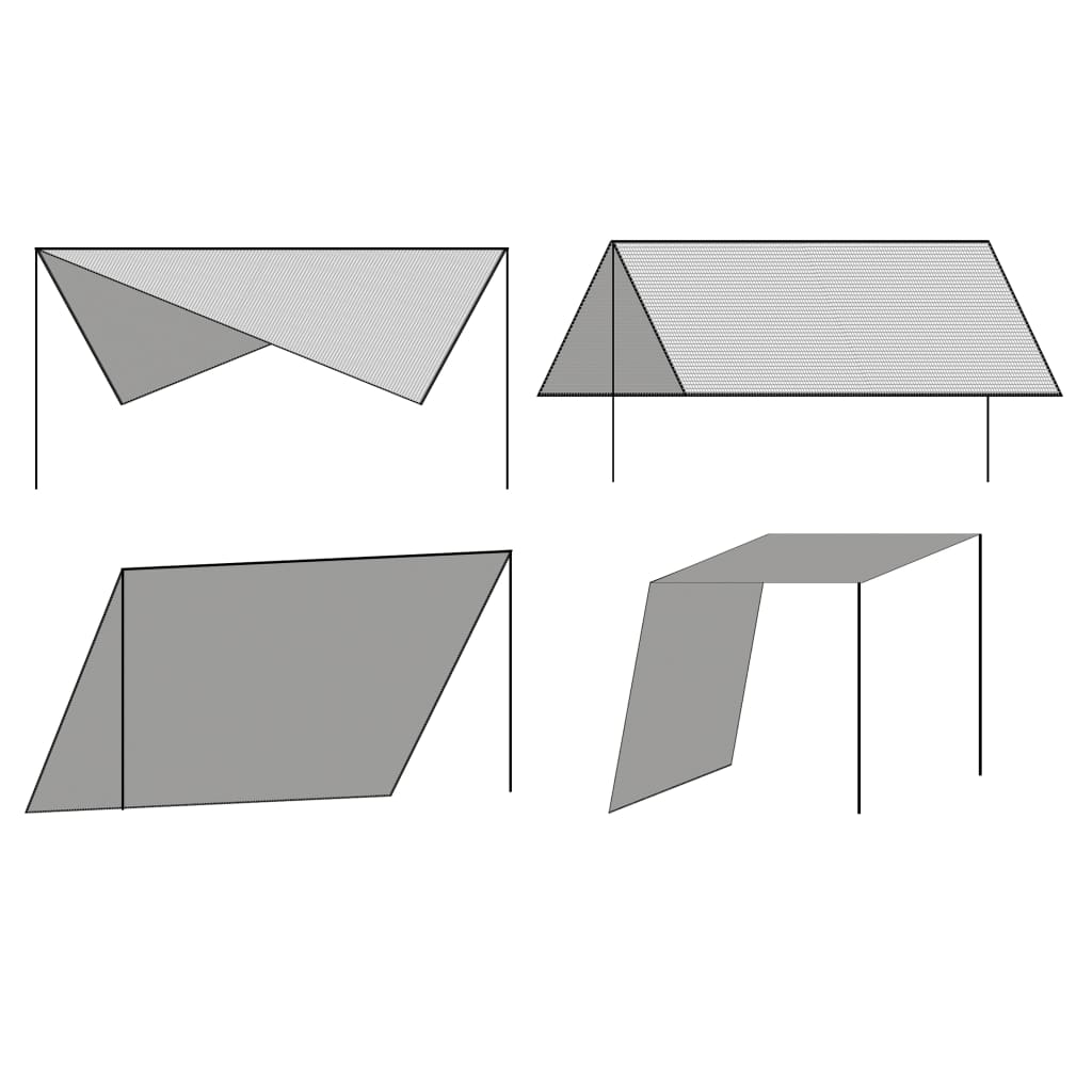 Aurinkovarjokangas tolpilla HDPE Neliö 3x3 m Valkoinen - Sisustajankoti.fi