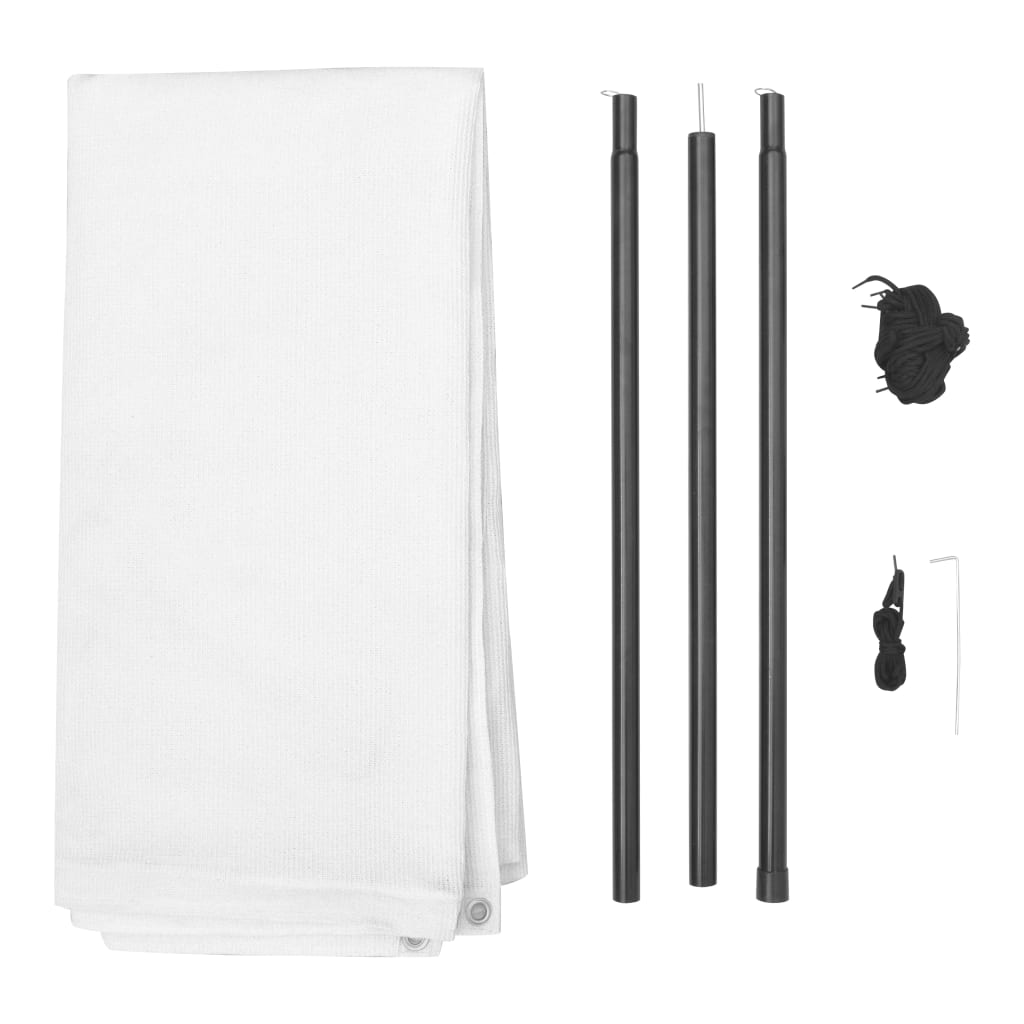 Aurinkovarjokangas tolpilla HDPE Neliö 3x3 m Valkoinen - Sisustajankoti.fi