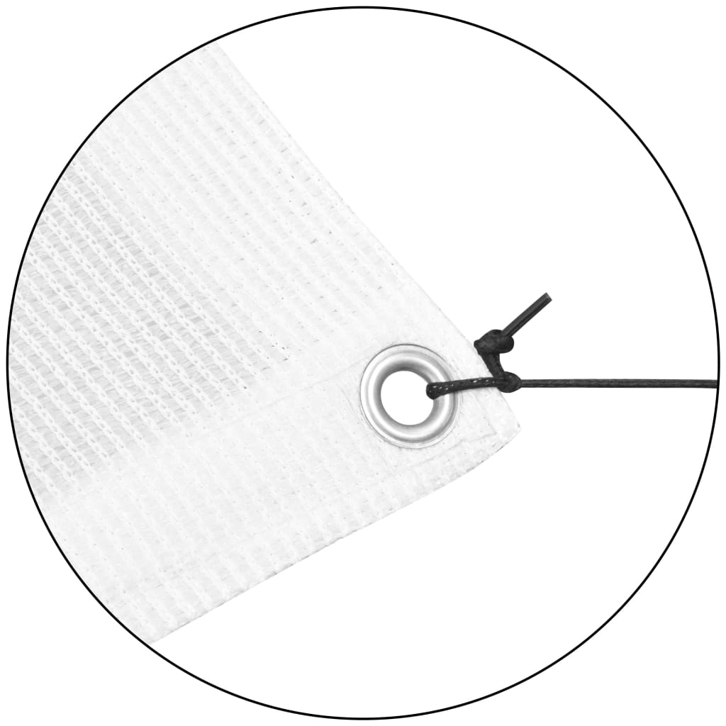 Aurinkovarjokangas tolpilla HDPE Neliö 3x3 m Valkoinen - Sisustajankoti.fi