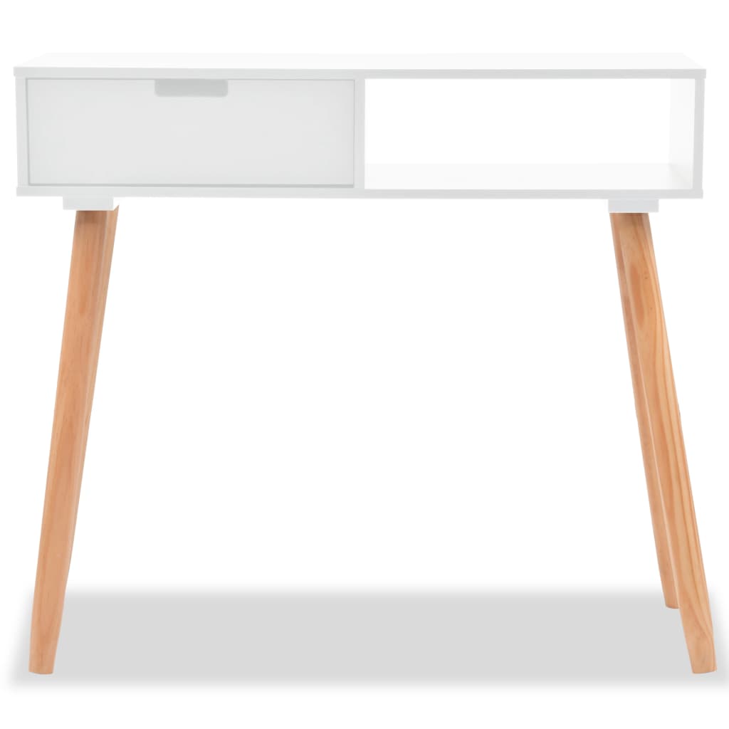 Sivupöytä Täysi mänty 80x30x72 cm Valkoinen - Sisustajankoti.fi