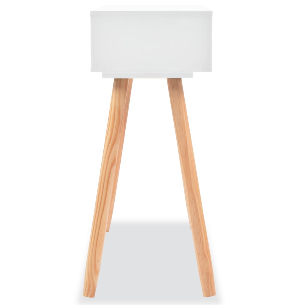 Sivupöytä Täysi mänty 80x30x72 cm Valkoinen - Sisustajankoti.fi