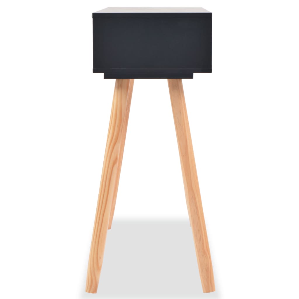 Sivupöytä Täysi mänty 80x30x72 cm Musta - Sisustajankoti.fi