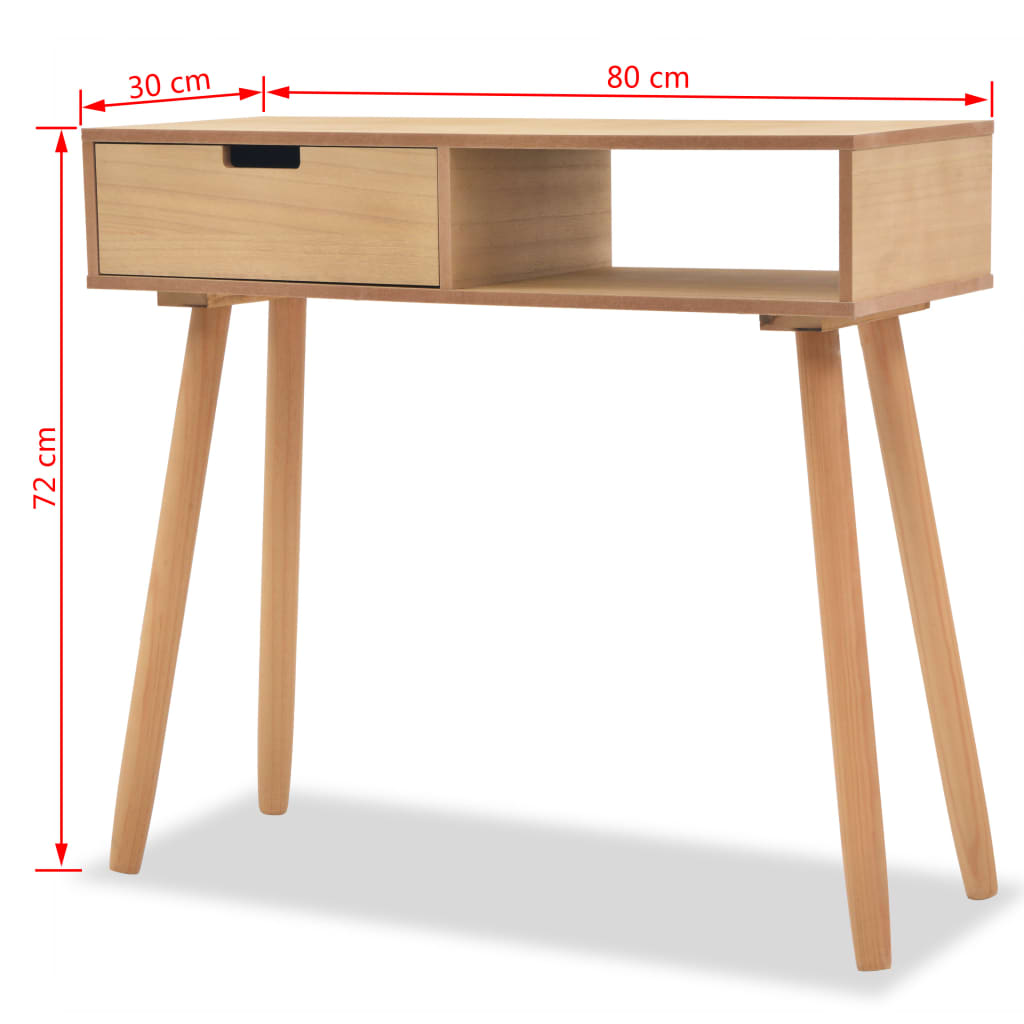 Sivupöytä Täysi mänty 80x30x72 cm Ruskea - Sisustajankoti.fi