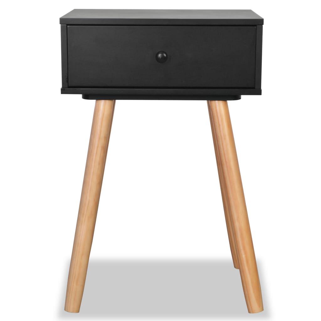 Yöpöydät 2 kpl mänty 40x30x61 cm Musta - Sisustajankoti.fi