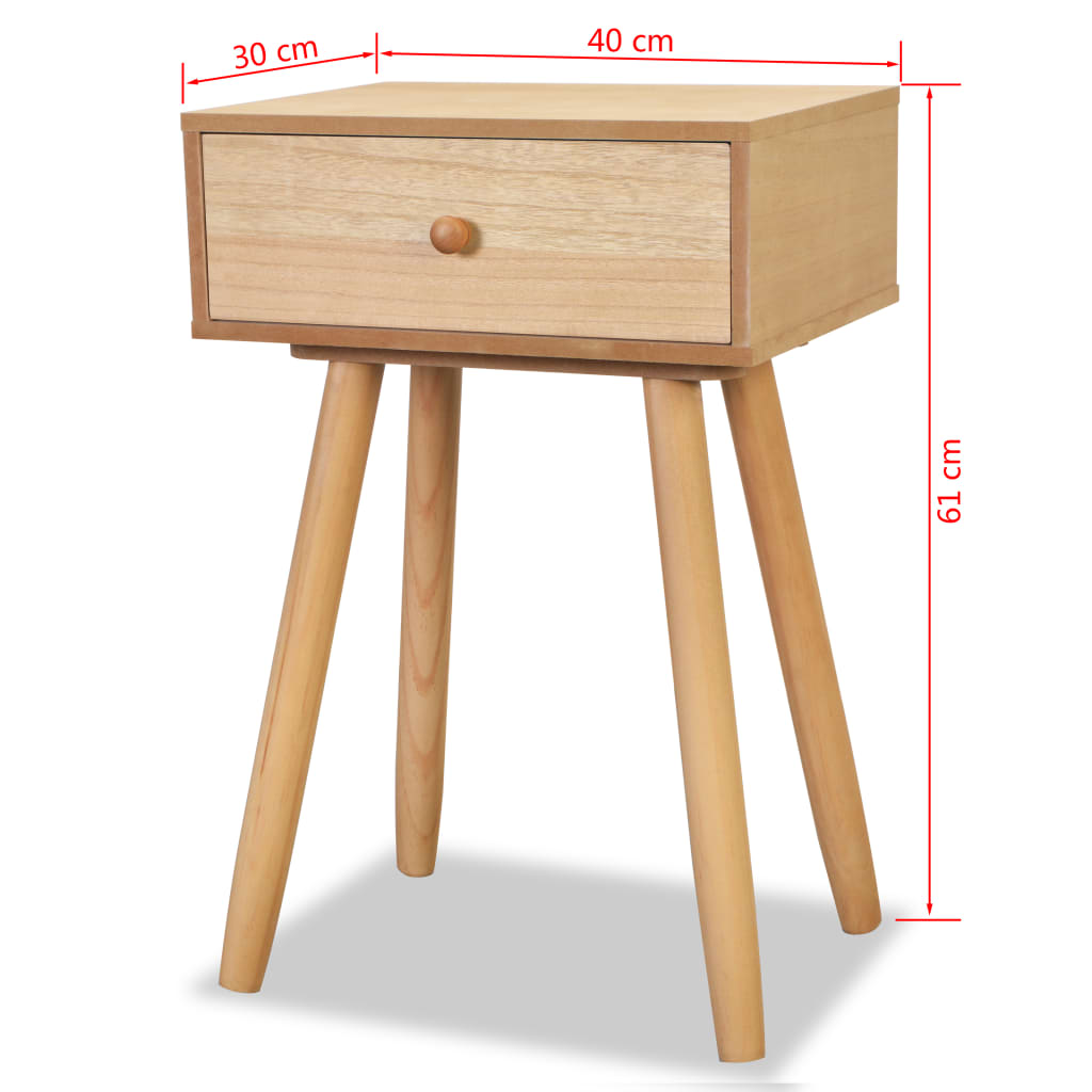 Yöpöydät 2 kpl mänty 40x30x61 cm Ruskea - Sisustajankoti.fi