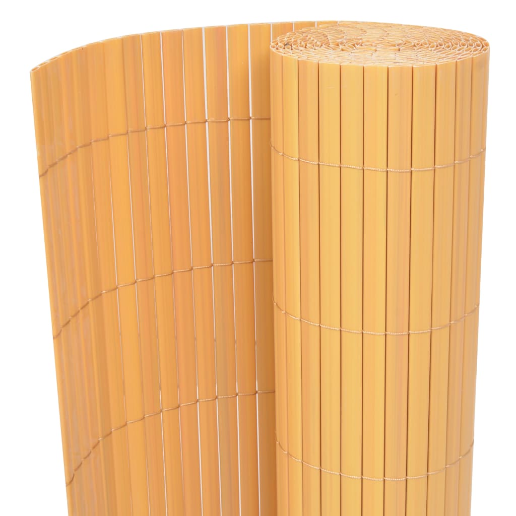 Kaksipuolinen puutarha-aita PVC 90x500 cm keltainen - Sisustajankoti.fi