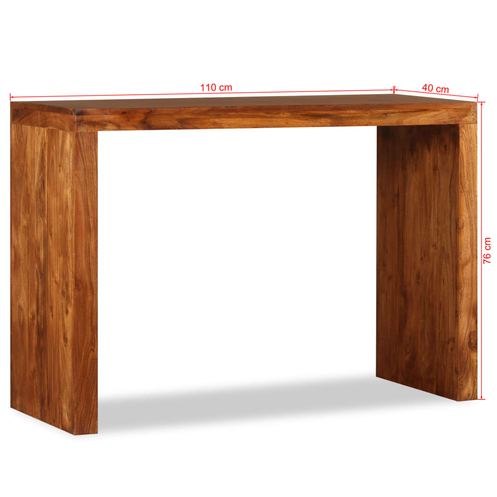 Sivupöytä Kiinteä puu seesamviimeistelyllä 110x40x76 cm - Sisustajankoti.fi