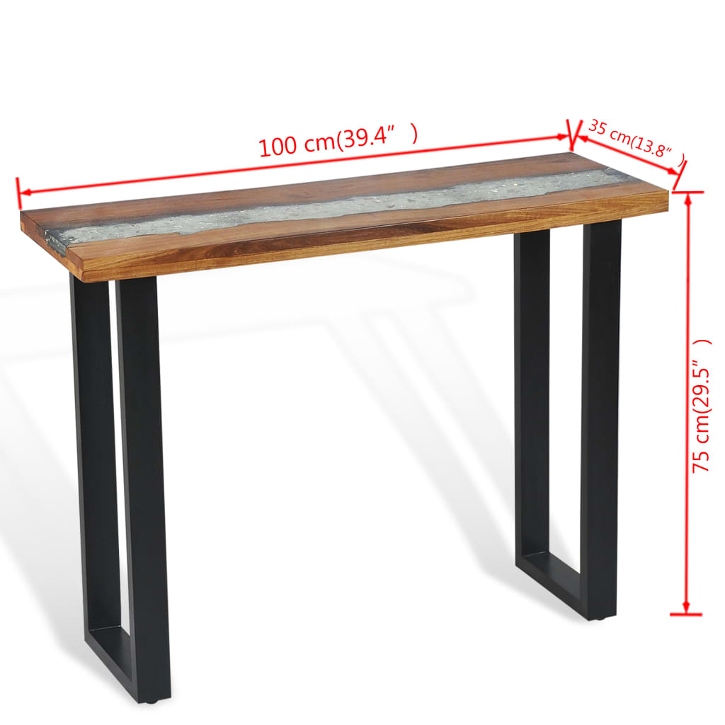 Sivupöytä 100x35x75 cm Tiikki - Sisustajankoti.fi