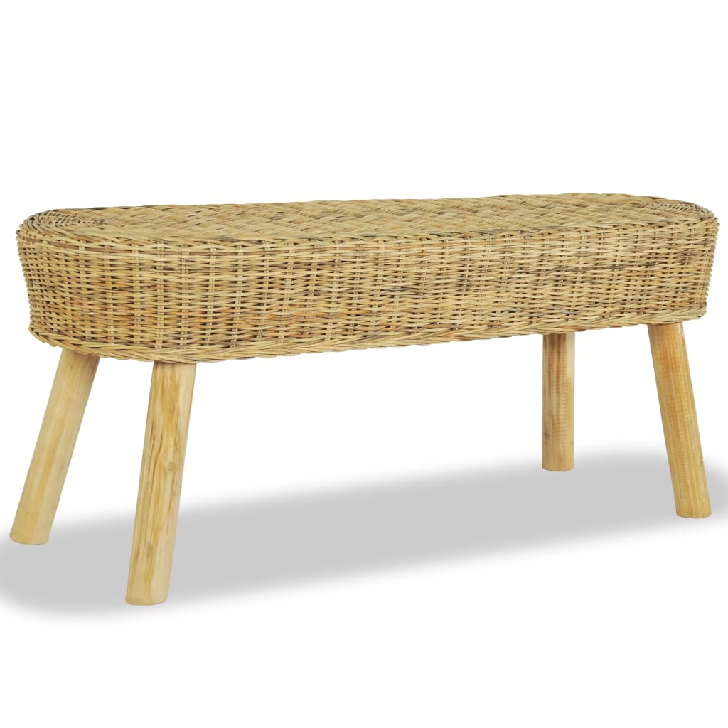 Eteisen penkki 110x35x45 cm Luonnollinen rottinki - Sisustajankoti.fi