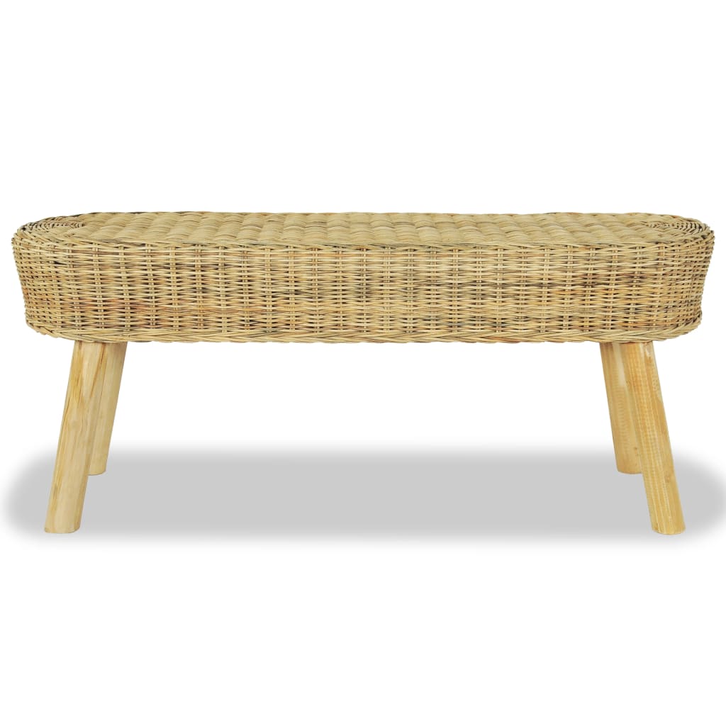 Eteisen penkki 110x35x45 cm Luonnollinen rottinki - Sisustajankoti.fi