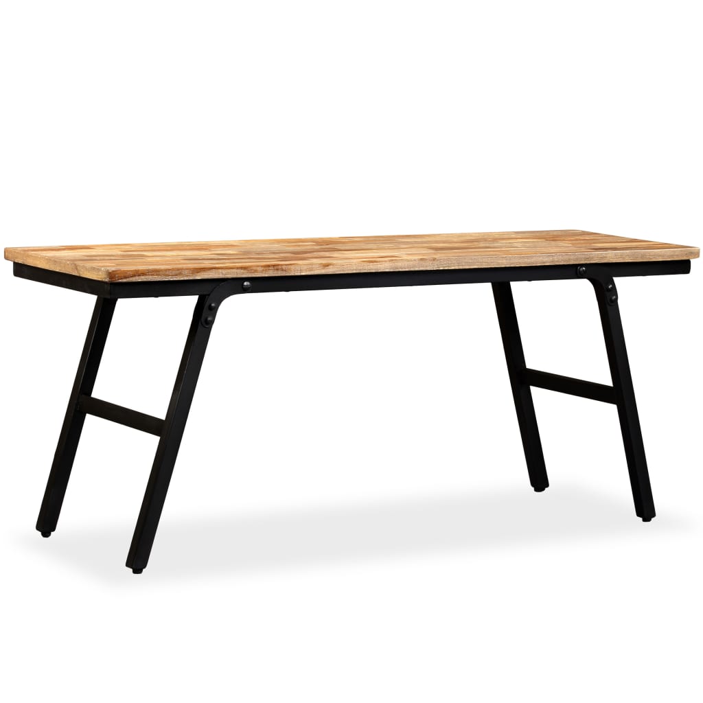 Penkki kierrätetty tiikki ja teräs 110x35x45 cm - Sisustajankoti.fi