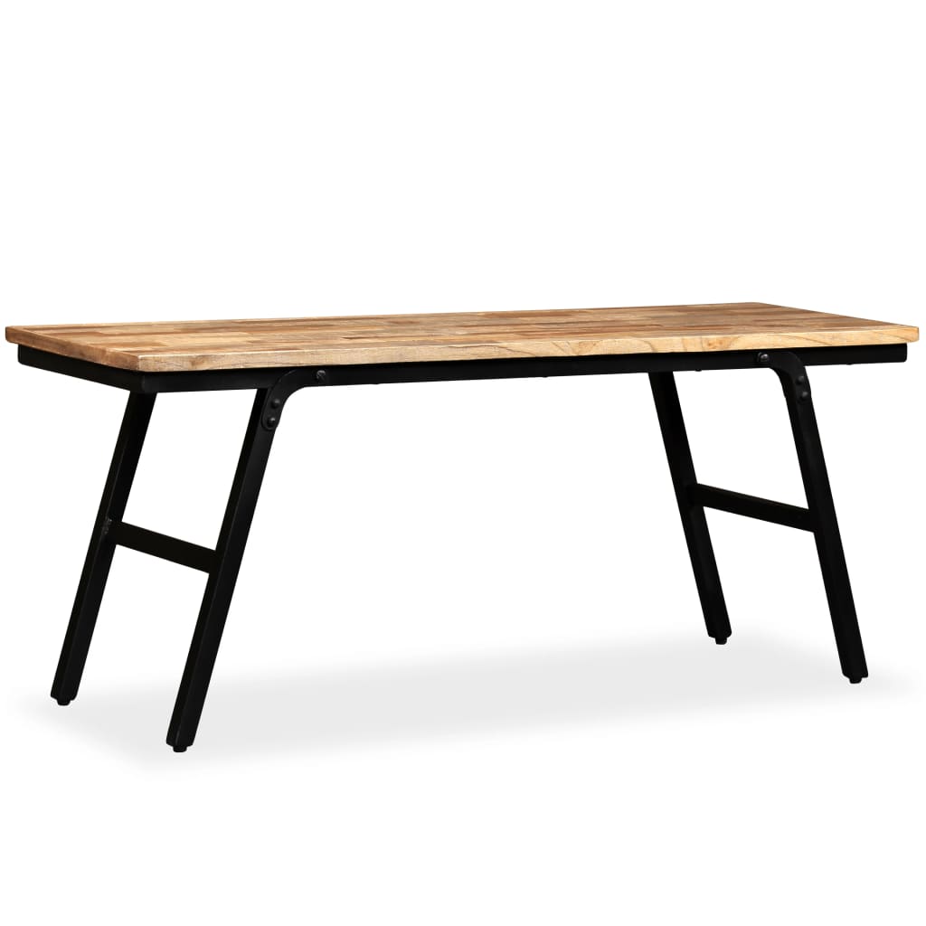 Penkki kierrätetty tiikki ja teräs 110x35x45 cm - Sisustajankoti.fi
